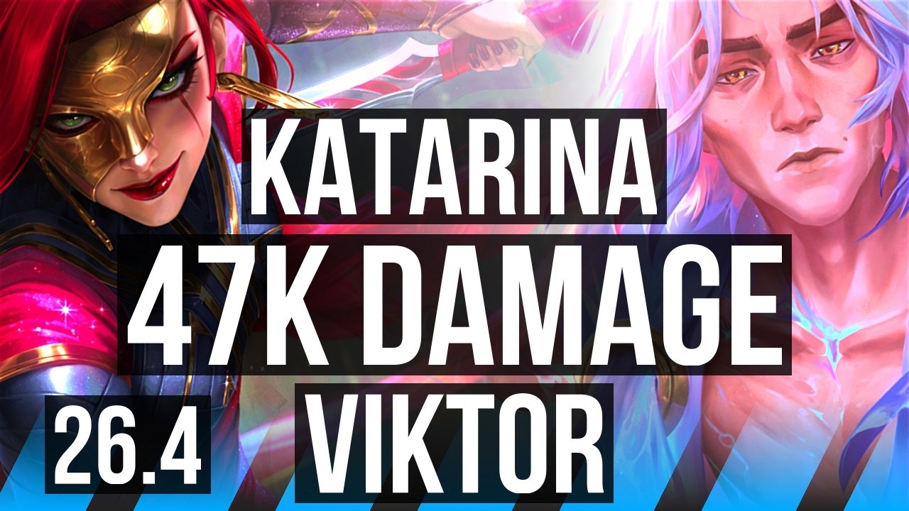 KATARINA vs VIKTOR (MID) | Perfect KDA: 22/0/3, 47K damage | EUW Diamond | 26.4