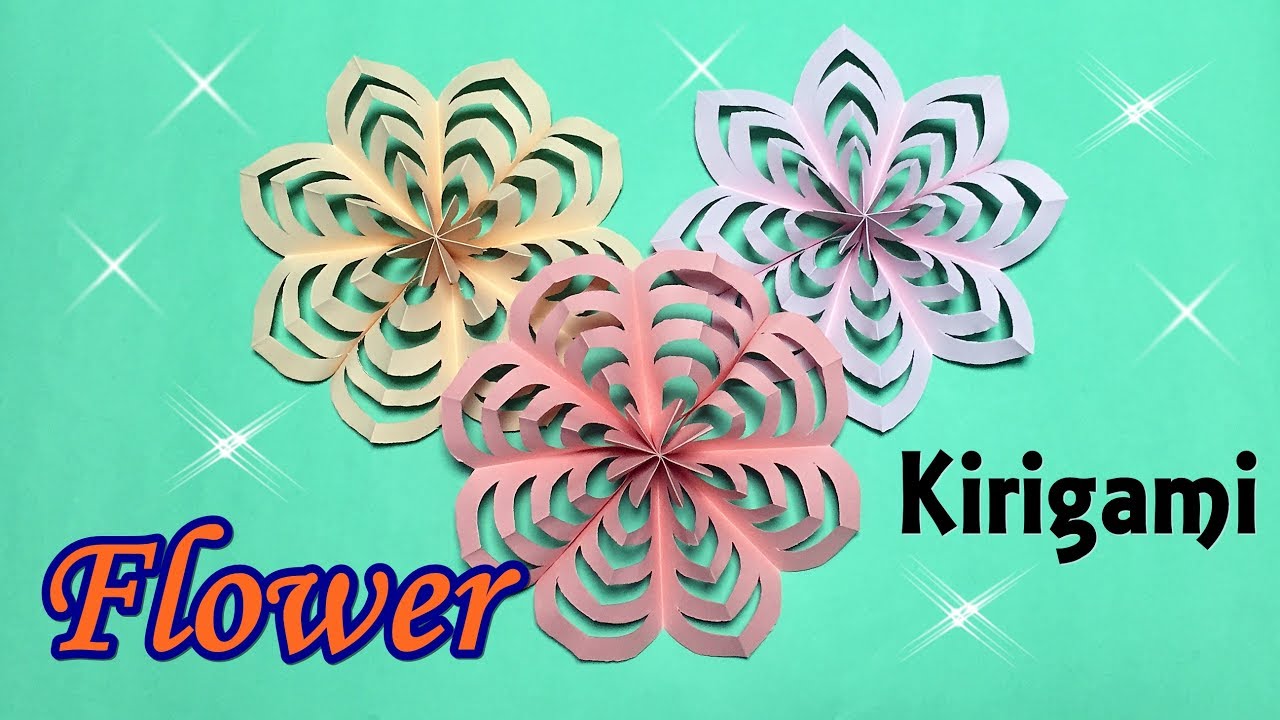 Kirigami Flower Easy Tutorial | DIY Paper Cutting Craft | How to Make origami art for Kids