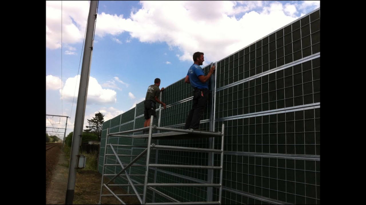 Plaatsing geluidswerende wand Noistop Green