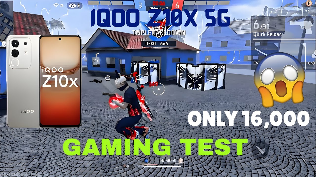 iQOO Z10x 5G ⚔️🔥 FREE FIRE 🔥GAME PLAY ⚔️ 