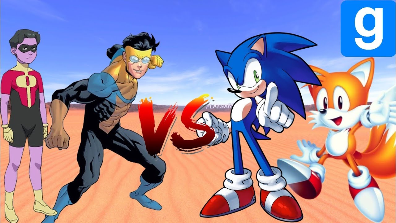 Mark & Oliver (Invincible) vs Sonic & Tails [Gmod]