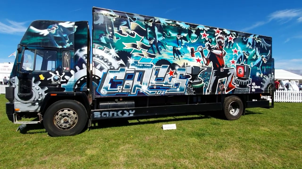Banksy at Goodwood Revival! The £1m+ Banksy 1988 Volvo FL6 Box Truck at Goodwood Revival 2019