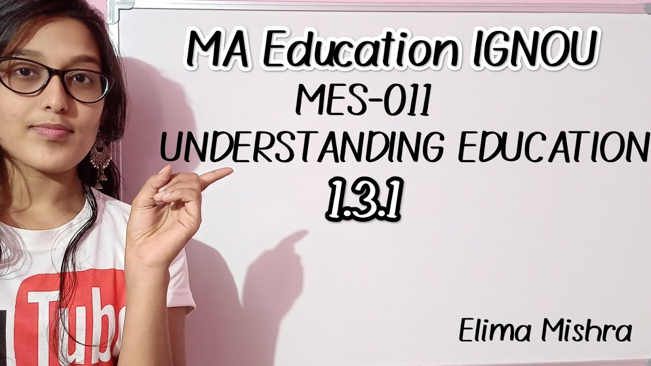 Education as a social Sub-system/MA education/IGNOU/1.3.1/ #ignou #education