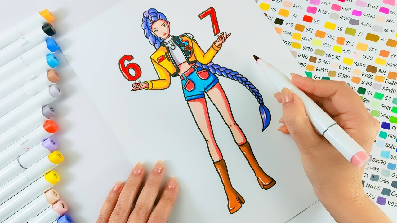 KPop Demon Hunters New Coloring Pages | How to Color Rumi 6-7 Coloring Page