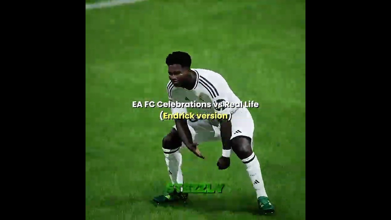 &ldquo;Endrick celebrations vs real life🔥🇧🇷&rdquo; #eafc #fc26 #celebration #edit #viral