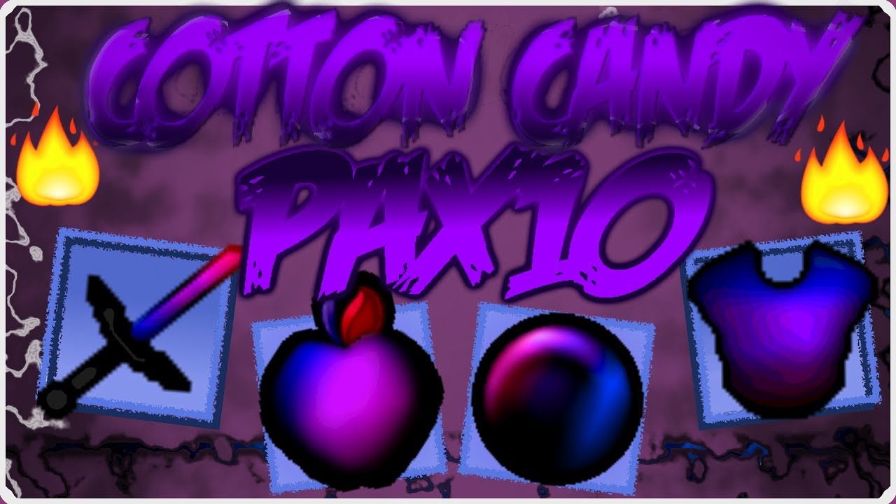 Minecraft: Cotton Candy Purple Blue Pax10 Texture Pack | MC Resource Pack 1.7/1.8/1.9