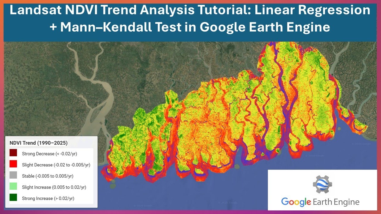 NDVI Trend Analysis Tutorial: Linear Regression in Google Earth Engine