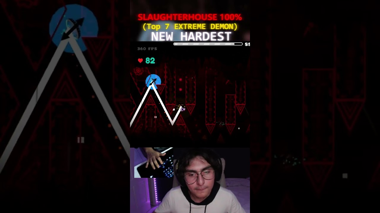 SLAUGHTERHOUSE 100% NEW HARDEST🔥😈 #gddemon #gddp #gdlevels #slaughtahouze #extreme #geometrydash