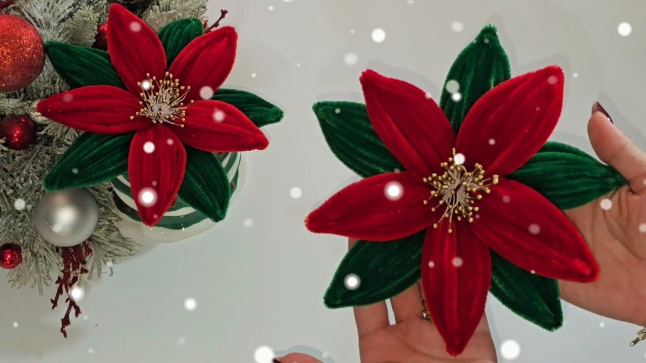 Stella di Natale con scovolini 🌲🌸
