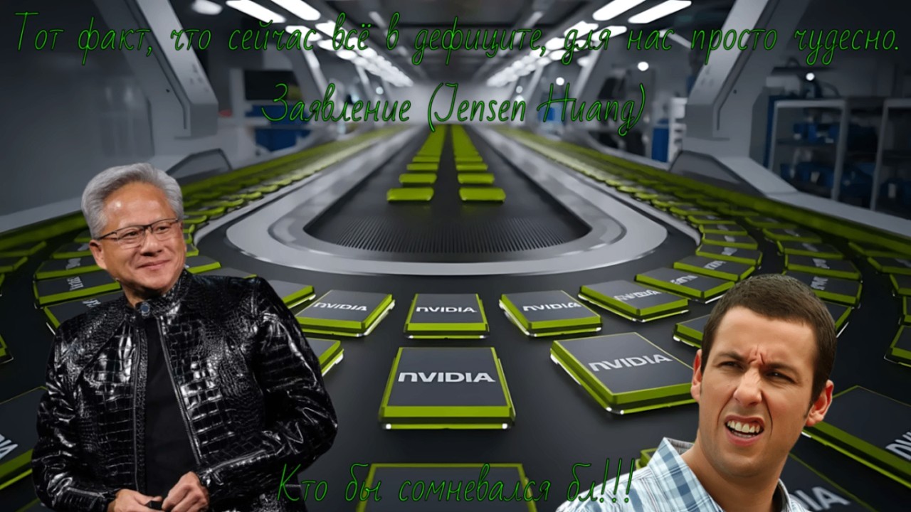 Срочные новости!!! «Это просто чудесно»: глава NVIDIA публично радуется дефициту видеокарт и памяти
