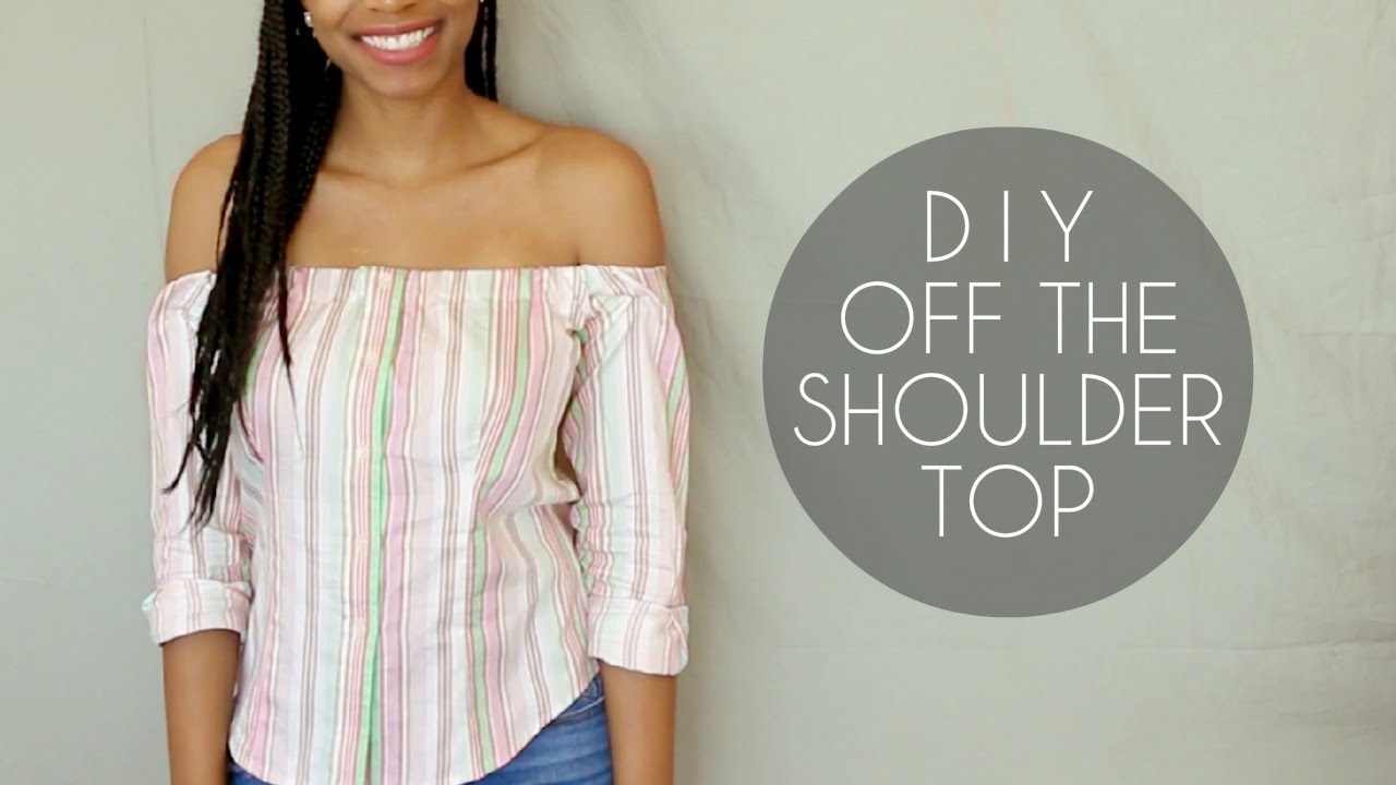 DIY OFF THE SHOULDER TOP (NO SEWING)