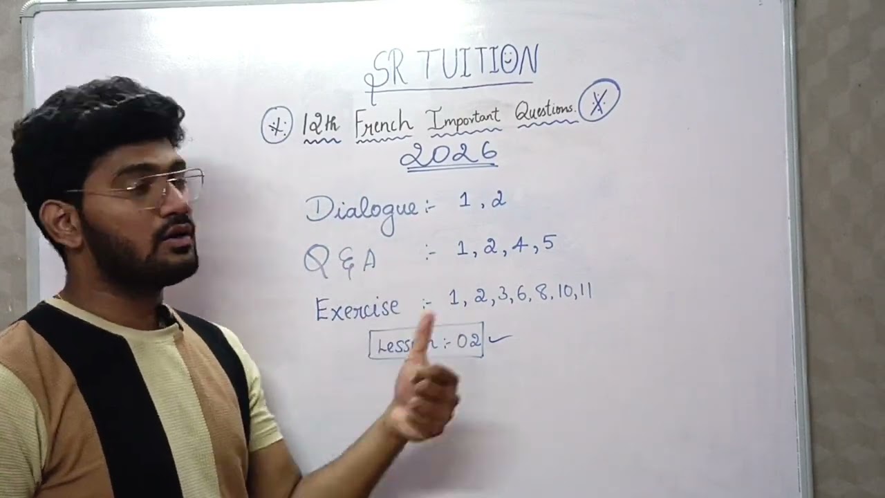 French Most Important Video Lesson 2 |12thStd|State Board|Public Exam Exam|2026|Tamilnadu