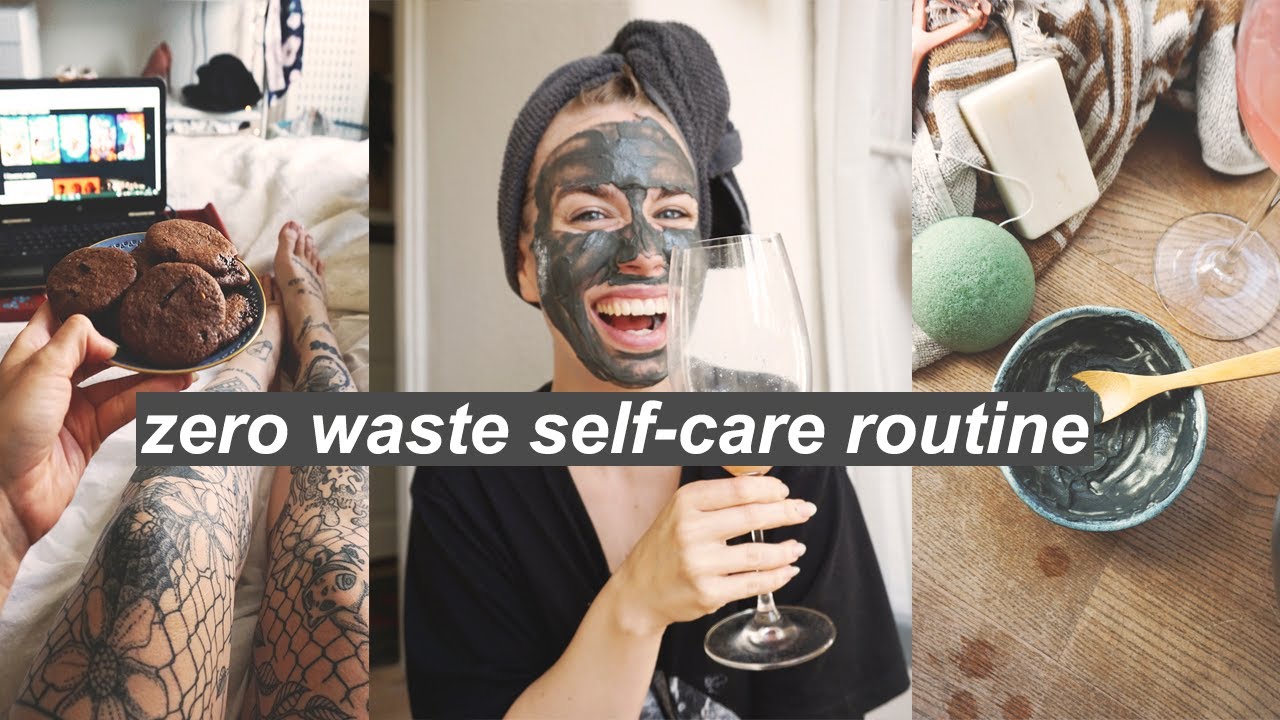 ZERO WASTE EVENING ROUTINE // self-care & treat yourself edish