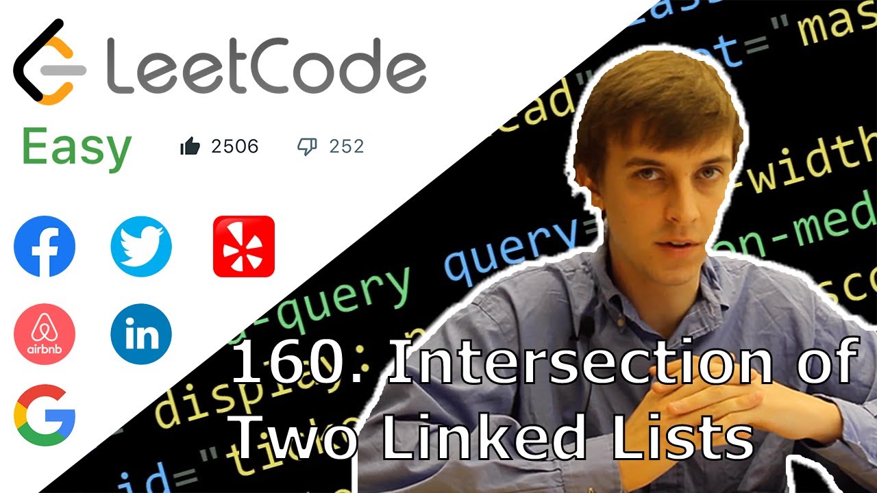 LeetCode 160. Intersection of Two Linked Lists Solution Explained - Java