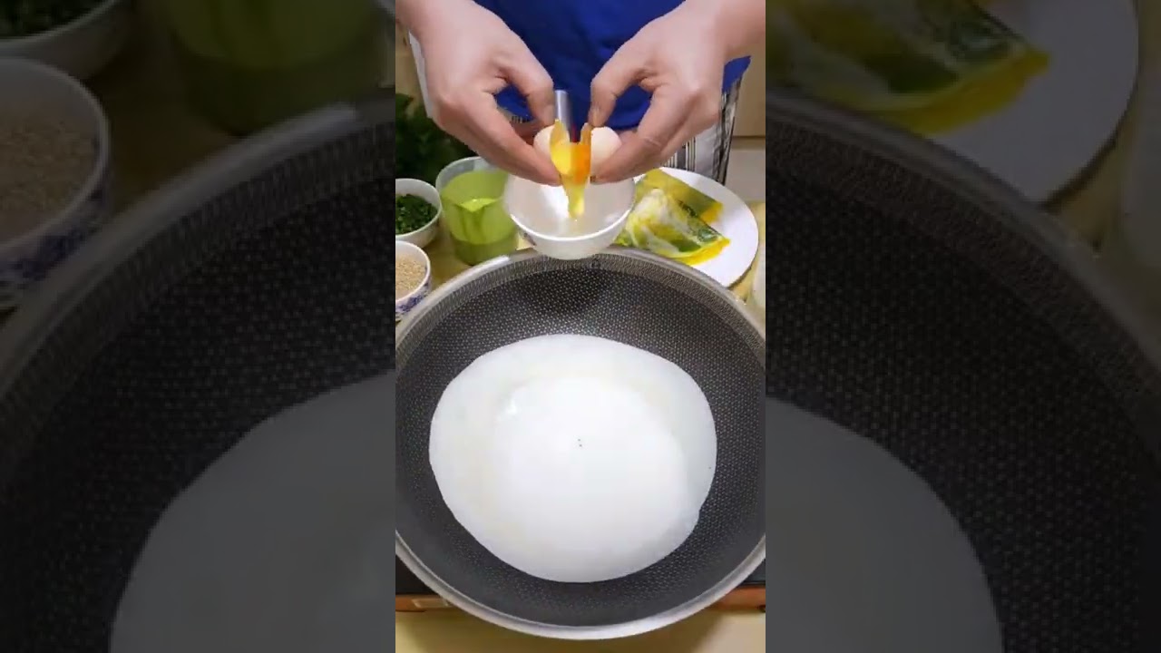 Adding one egg to pancake