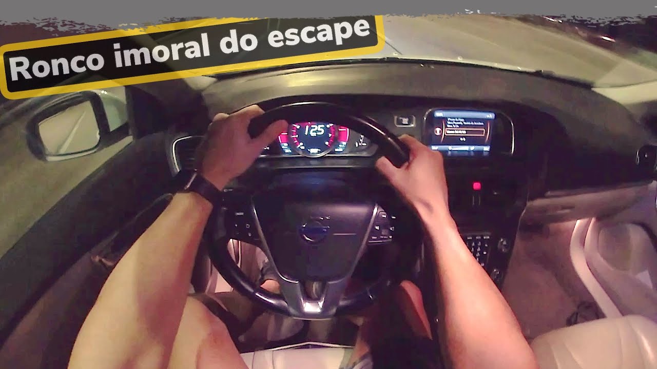 ACELERANDO O VOLVO V40 2.0 TURBO NA CIDADE COM ESCAPE ESPORTIVO