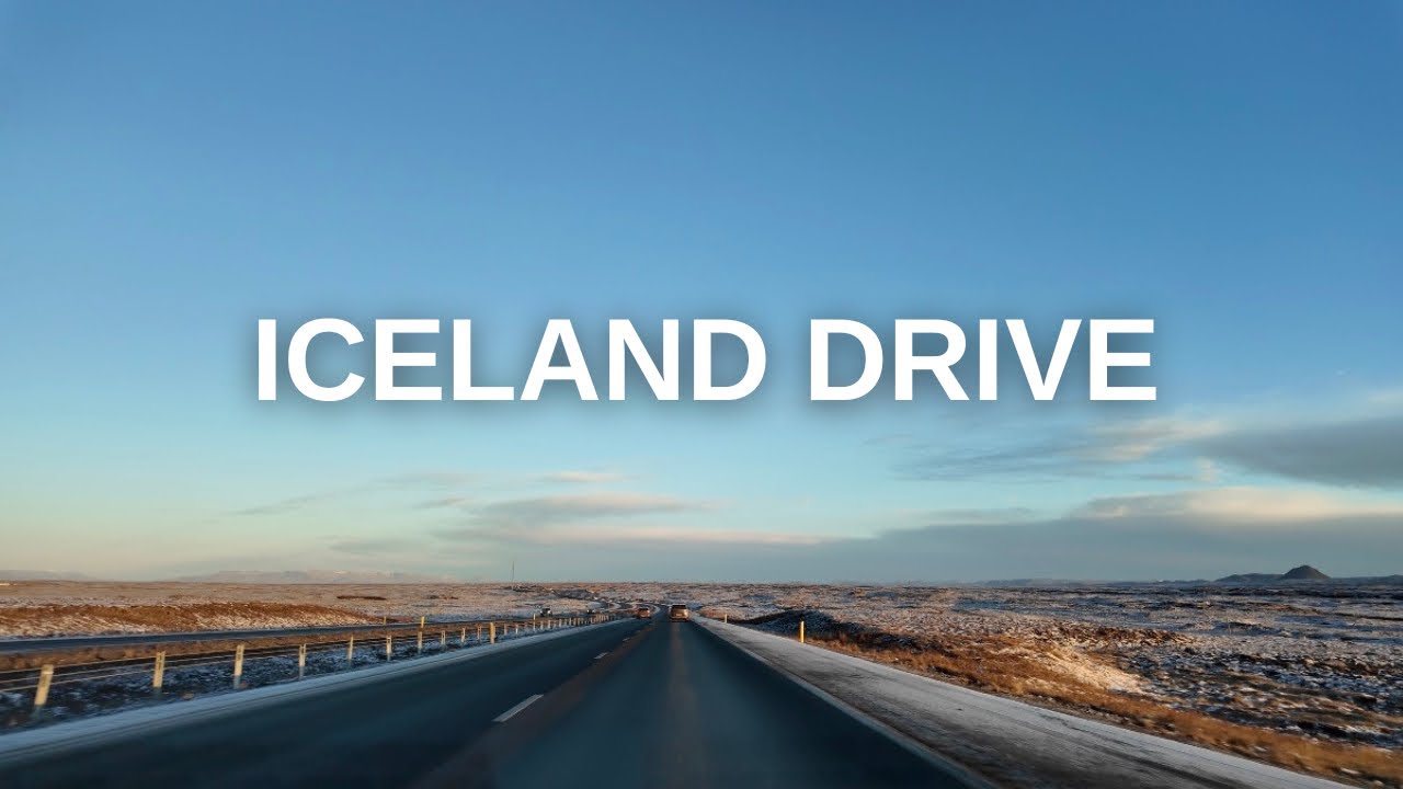 From Keflavík Airport to Downtown Reykjavík 🇮🇸 - Winter Drive