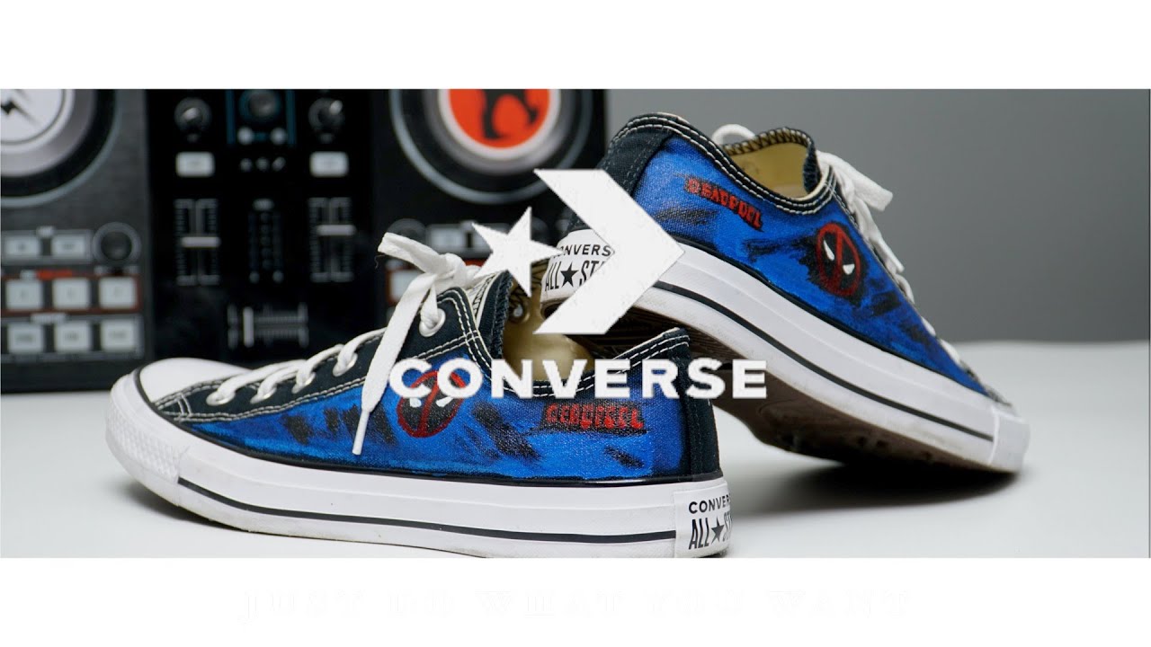Customize Converse Shoes with DeadPool + Angelus Paint