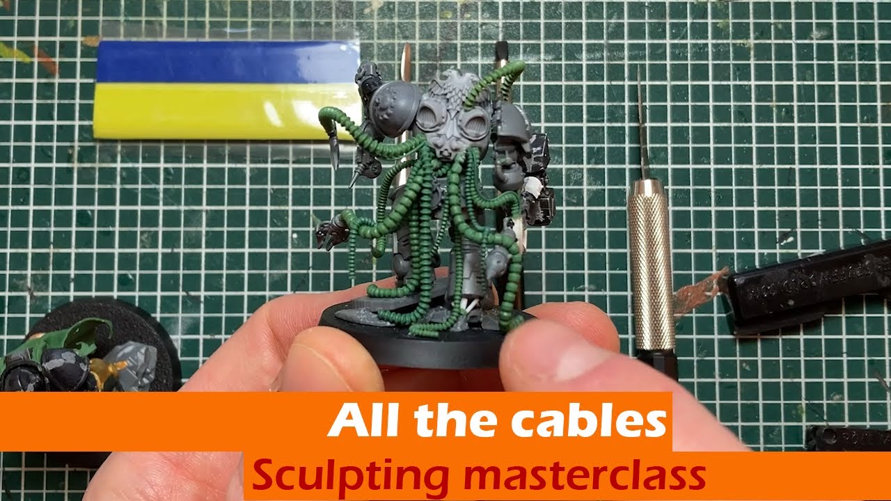 Sculpting greenstuff cables - sculpting / kitbashing masterclass