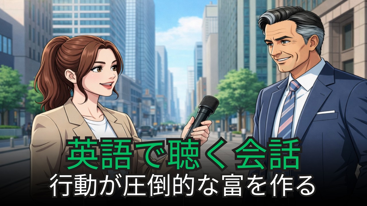英語リスニング練習｜初心者のための英語会話：行動が圧倒的な富を作る 🔥
