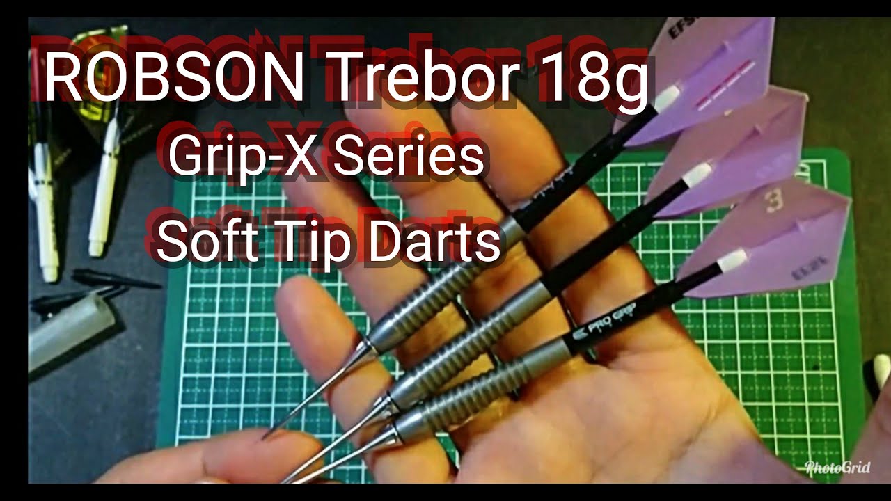 ROBSON TREBOR 18g Soft Tip. Grip-X Series. Gundam Inspired Darts Set Up