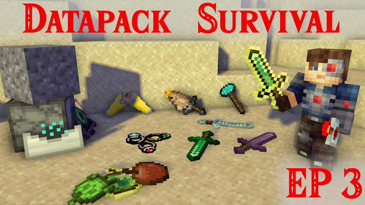 Fully Equipped! WASD Datapack Survival Ep 3. Minecraft 1.15.2