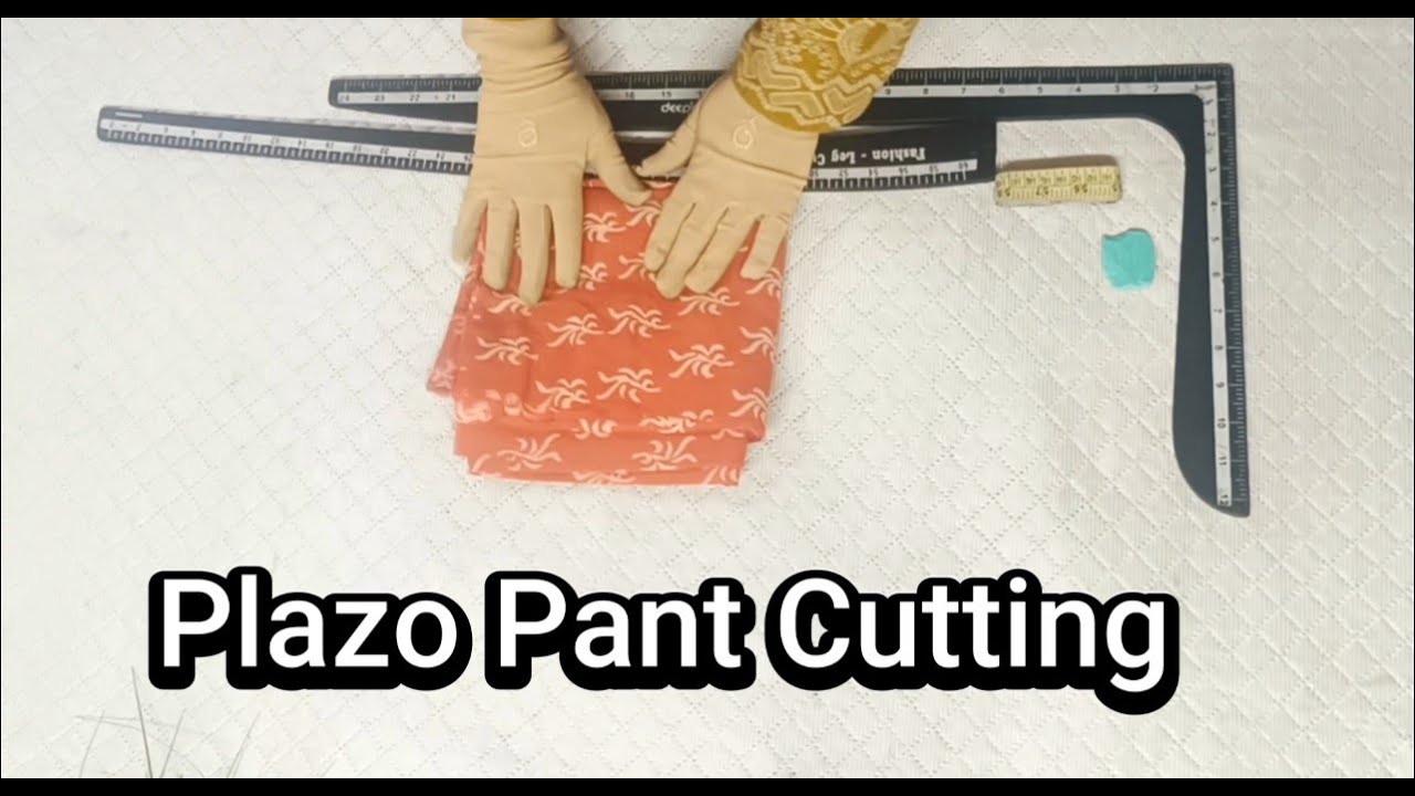 Very Easy Plazo Cutting Tutorial | Palazzo Pant Cutting & Stitching in Less Fabric | Trouser Cutting