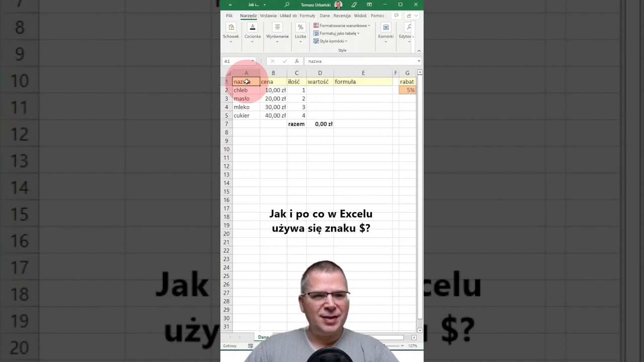 Jak i po co w Excelu używa się znaku $? #microsoftexcel