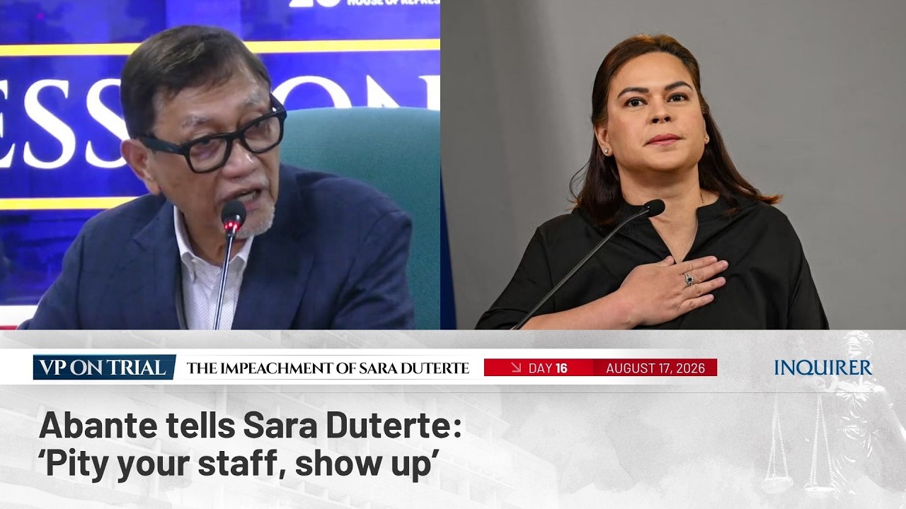 Abante tells Sara Duterte: &lsquo;Pity your staff, show up&rsquo;