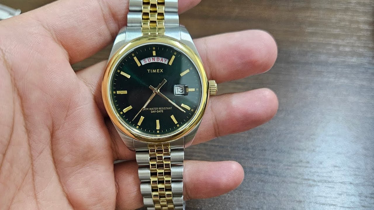 Timex Legacy 41mm | Two Tone Jubilee Bracelet | Green Dial