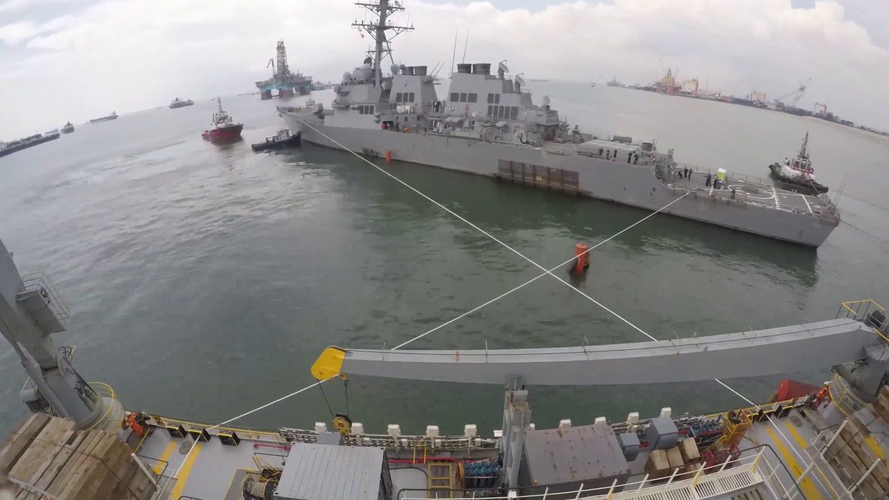 USS John S McCain Prepared Onload to MV Treasure.