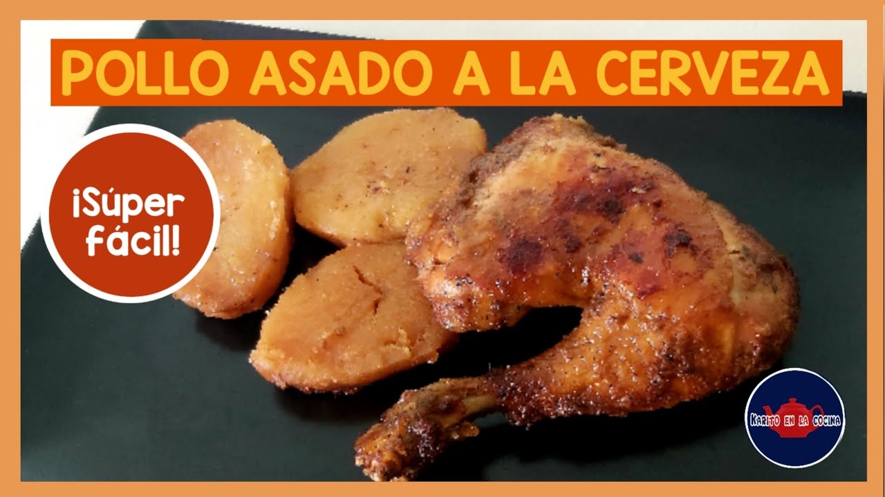 🍗🍺 POLLO ASADO a la CERVEZA en olla de cocción LENTA | Crock pot | Slow cooker | Karito en la cocina