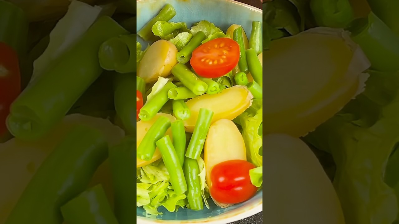Easy nicoise salad 🐟🥗 #shorts