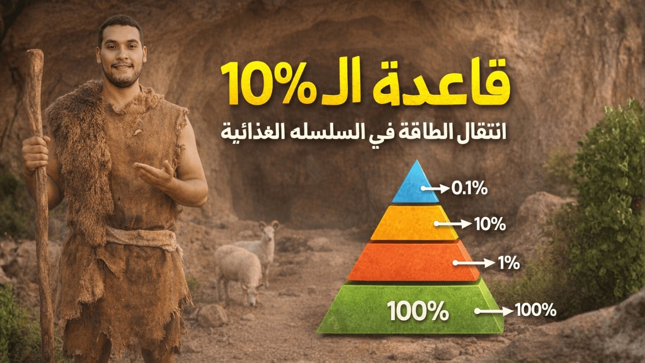 قاعدة الـ10% في انتقال الطاقة ⚡ السلسلة الغذائية كاملة  علوم متكاملة أولى ثانوي