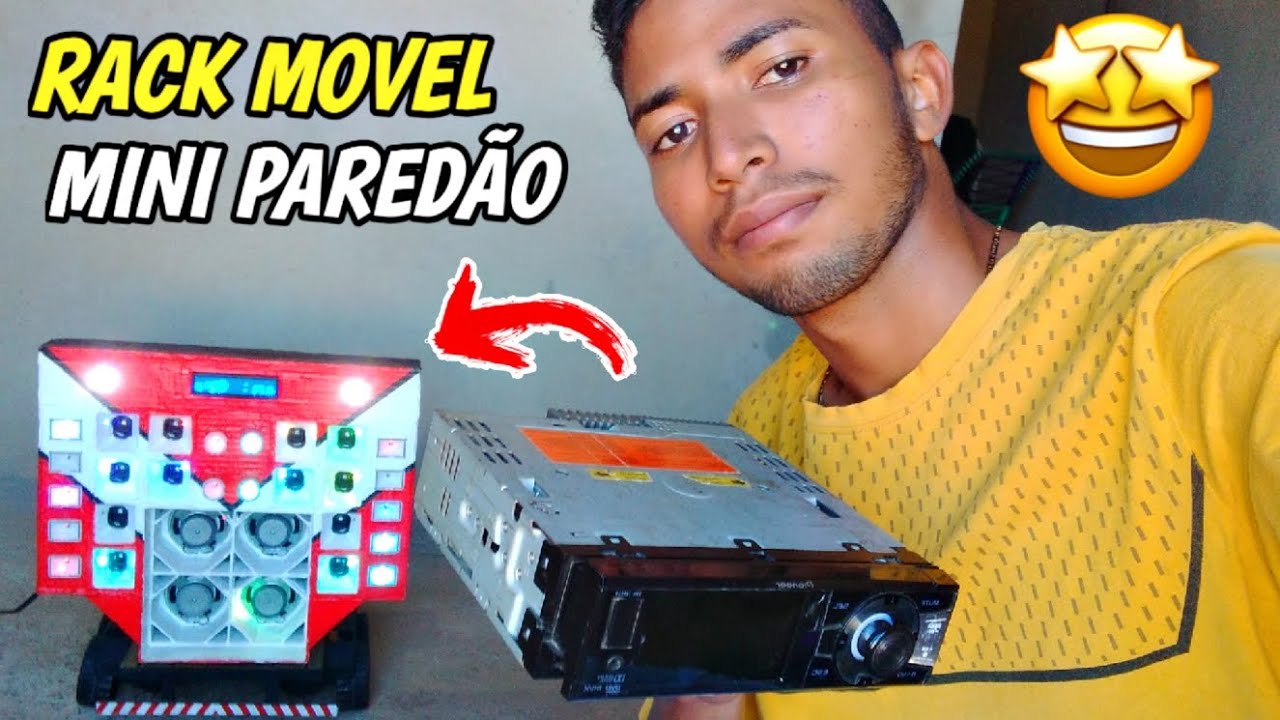 INSTALANDO RACK MOVEL NO MINI PAREDÃO PASSO A PASSO (PART 1) Instalando toca cd no mini paredão