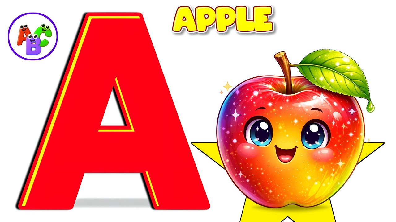 ABC Song Phonics – Toddler Learning Video | A for Apple 🍎 Baby Nursery Rhyme