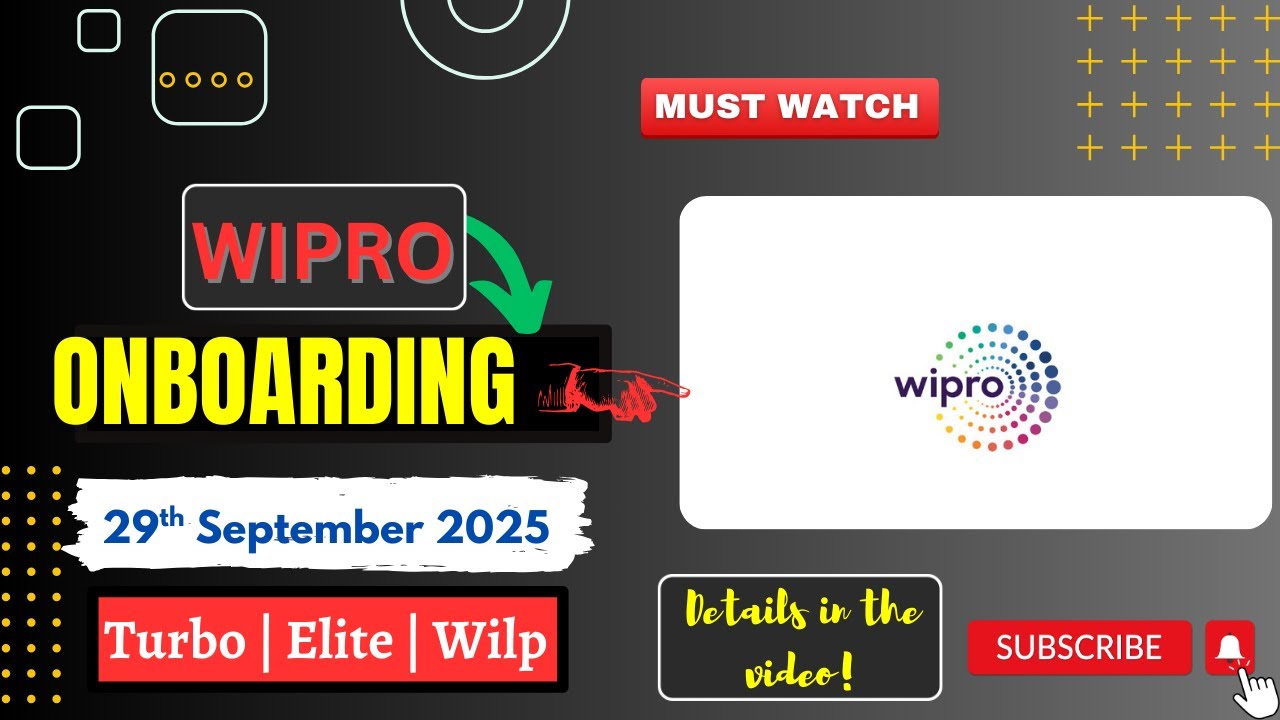 Обновление для новых пользователей Wipro | Присоединение: 29 сентября 2025 г. | Turbo, Elite, Wil...