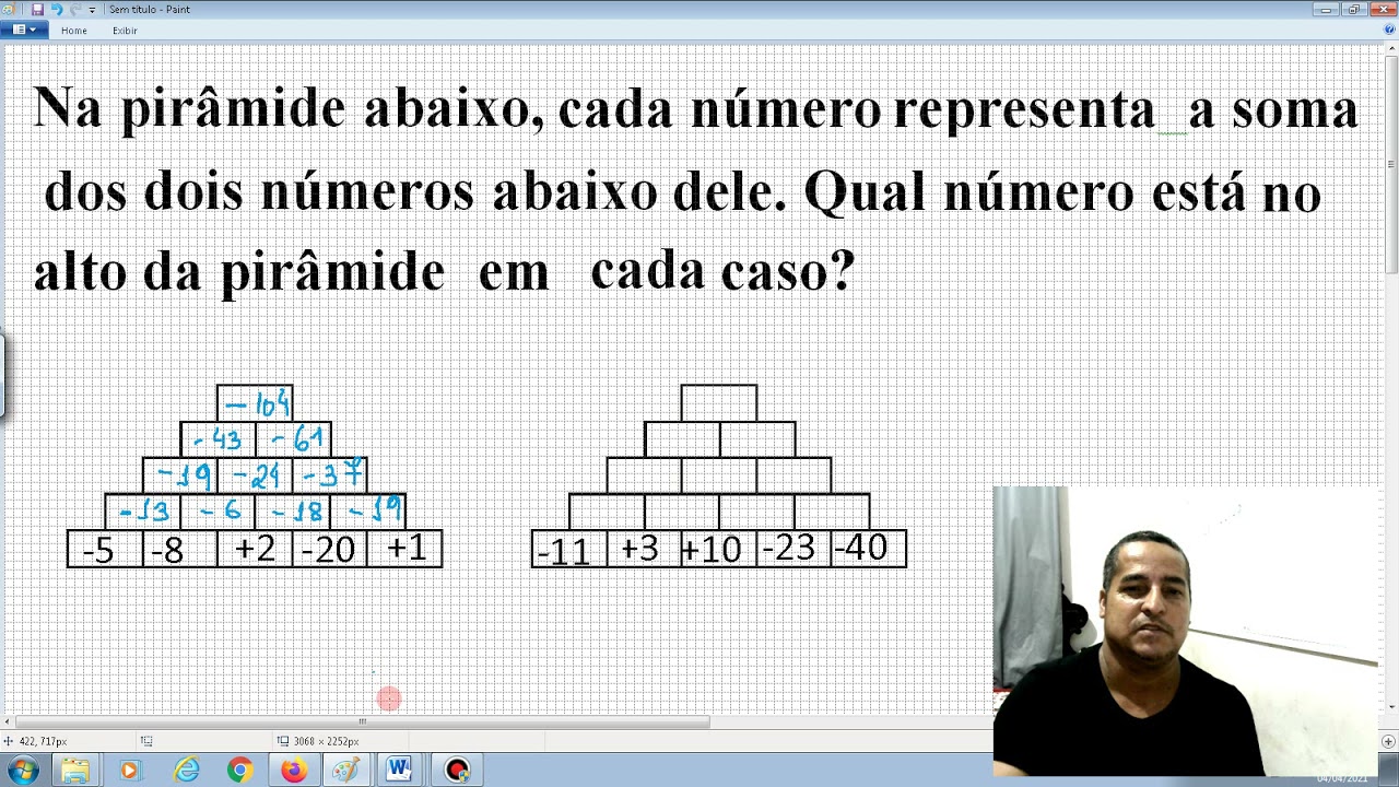 Aplicações dos Números inteiros -Pirâmides