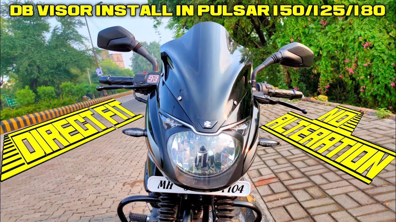 Pulsar 150 Bubble Windshield / DB Visor Install | 150/125/180 | @AMARKVLOGS