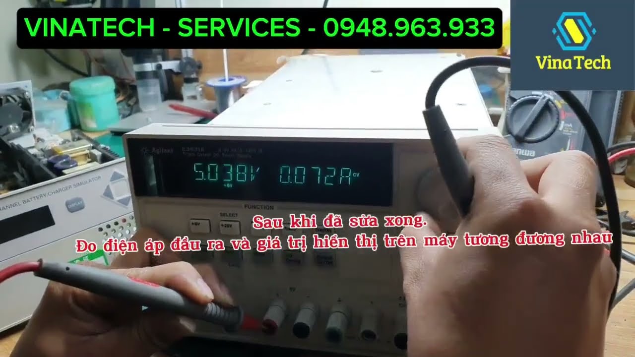 Sửa chữa bộ nguồn Agilent E3631A DC POWER SUPPLY tại Hải Dương || Vinatech 0948963933