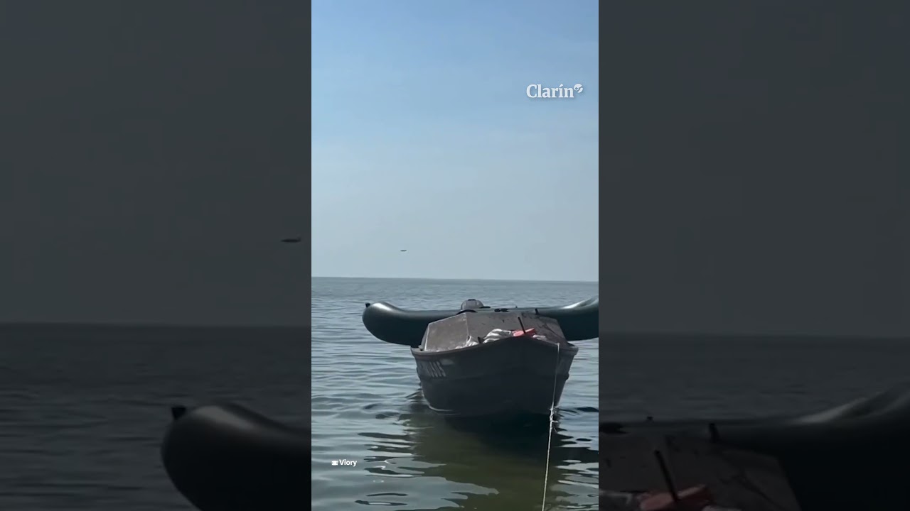 Pescadores captaron una lluvia de misiles rusos sobre el Mar Caspio