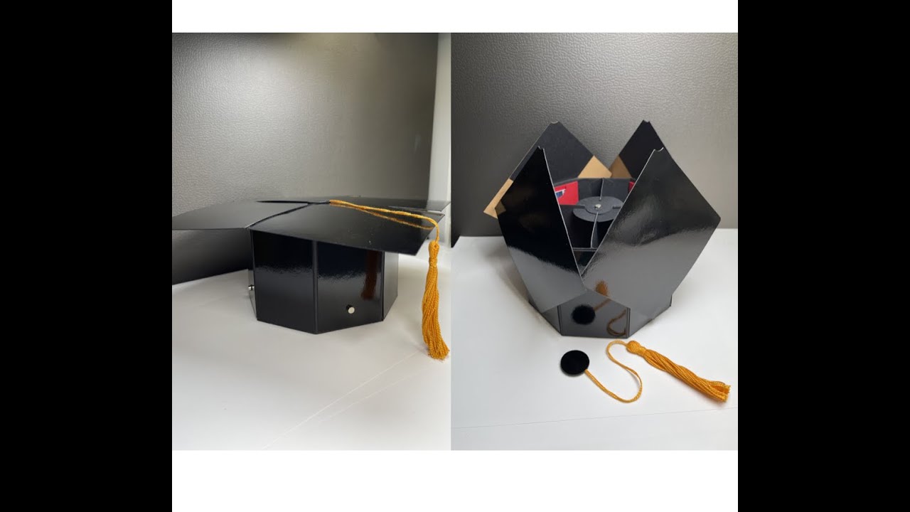 Graduation Cap Box With Hinged Lid