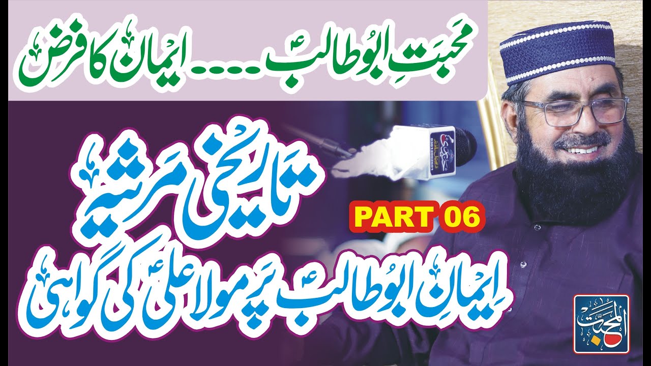 Mahabbat e Abutalib aur Iman | Mola Ali iman e abutalib k gwah | Dr Sadaqat Ali Fareedi (Part 06)