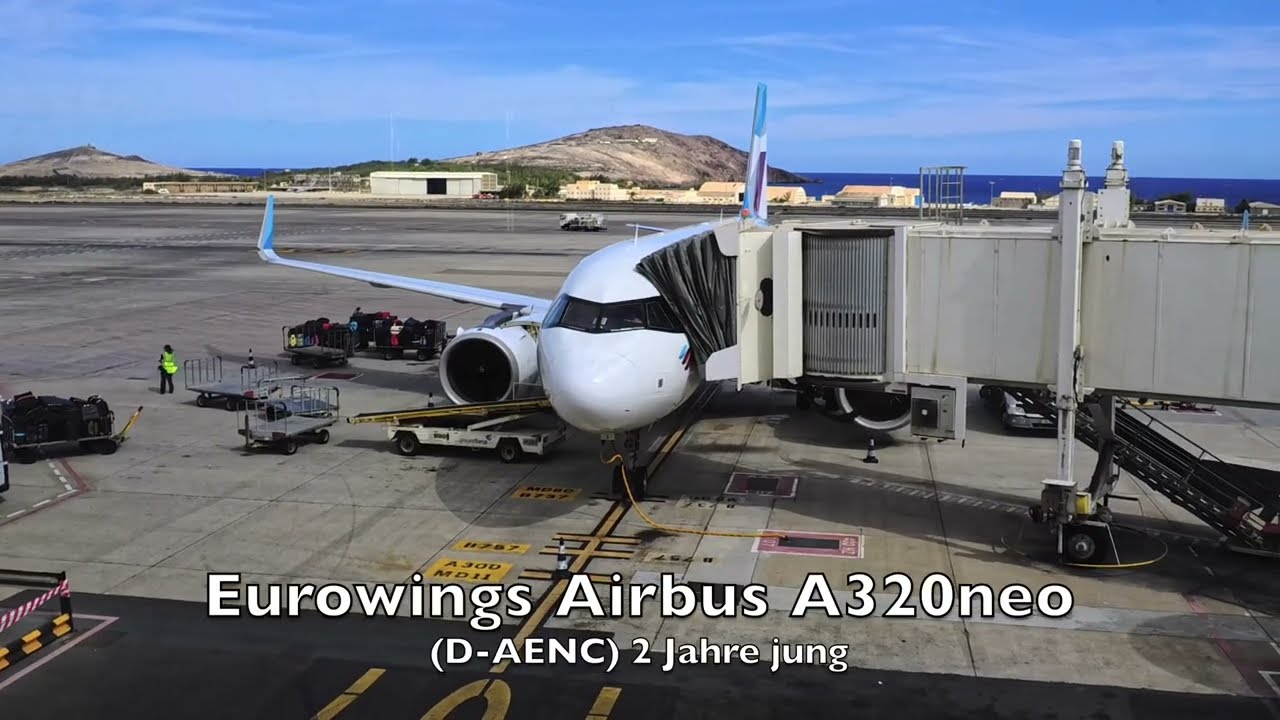Schock vor Abflug - Start Flug Landung | Eurowings EW7267 A320neo | Gran Canaria nach Hamburg - 4K