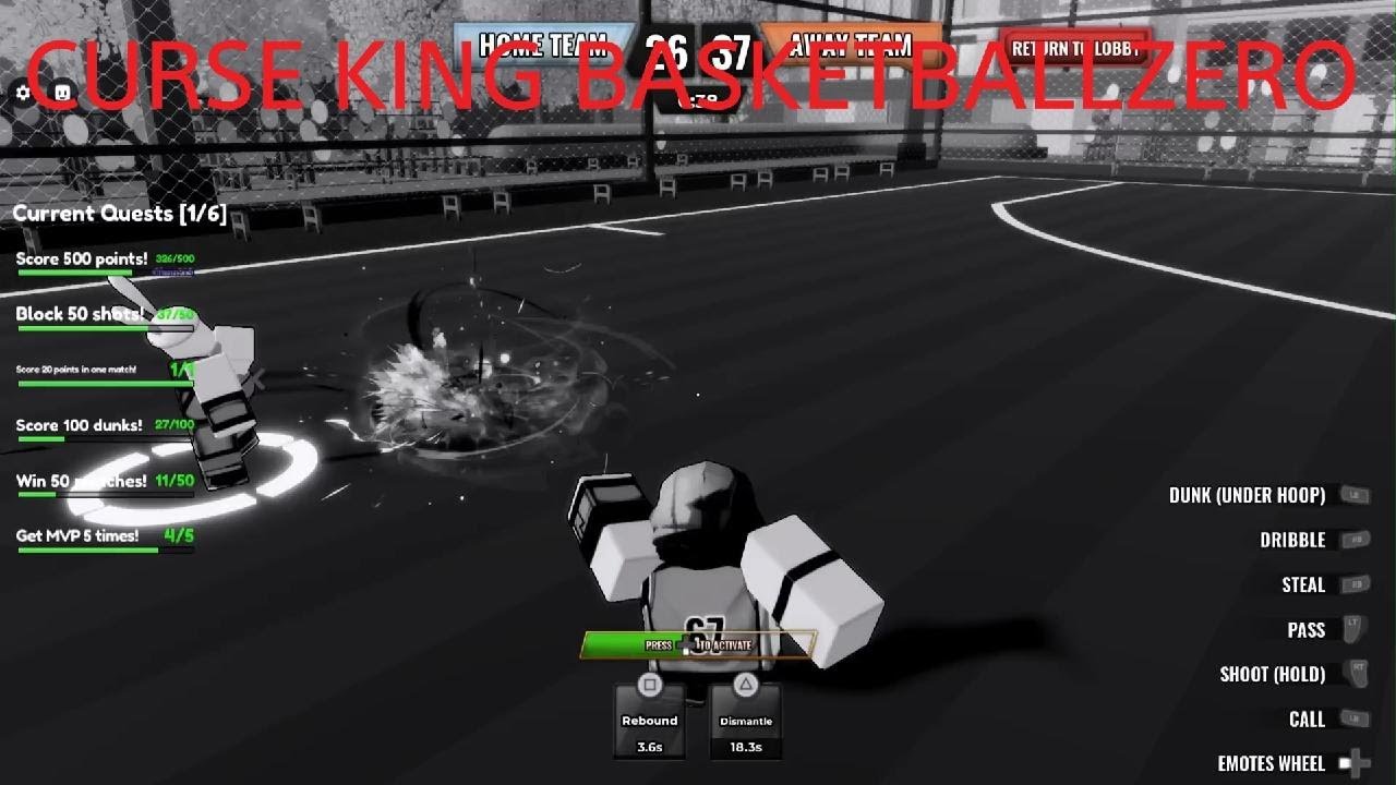 PLAYING AS CURSE KING IN BASKET BALL ZERO