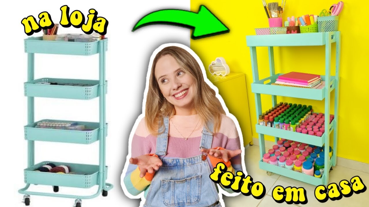 CARRINHO ORGANIZADOR  reutilizando BANDEJAS - FAÇA VOCÊ MESMO - DIY DECORAÇÃO - ARTESANATO