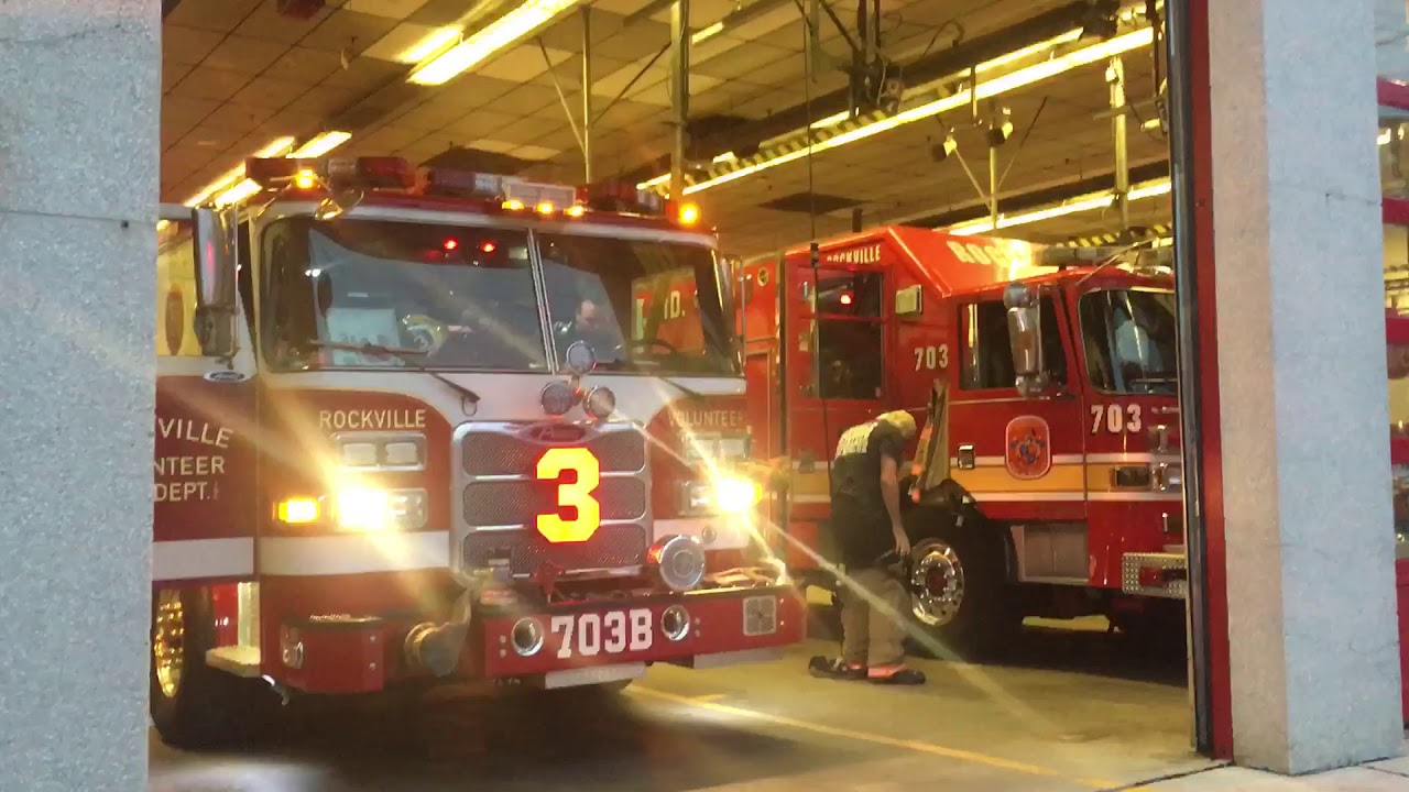 MCFRS Engine 703B, Rescue Squad 703 Responding to a Downgraded Assignment