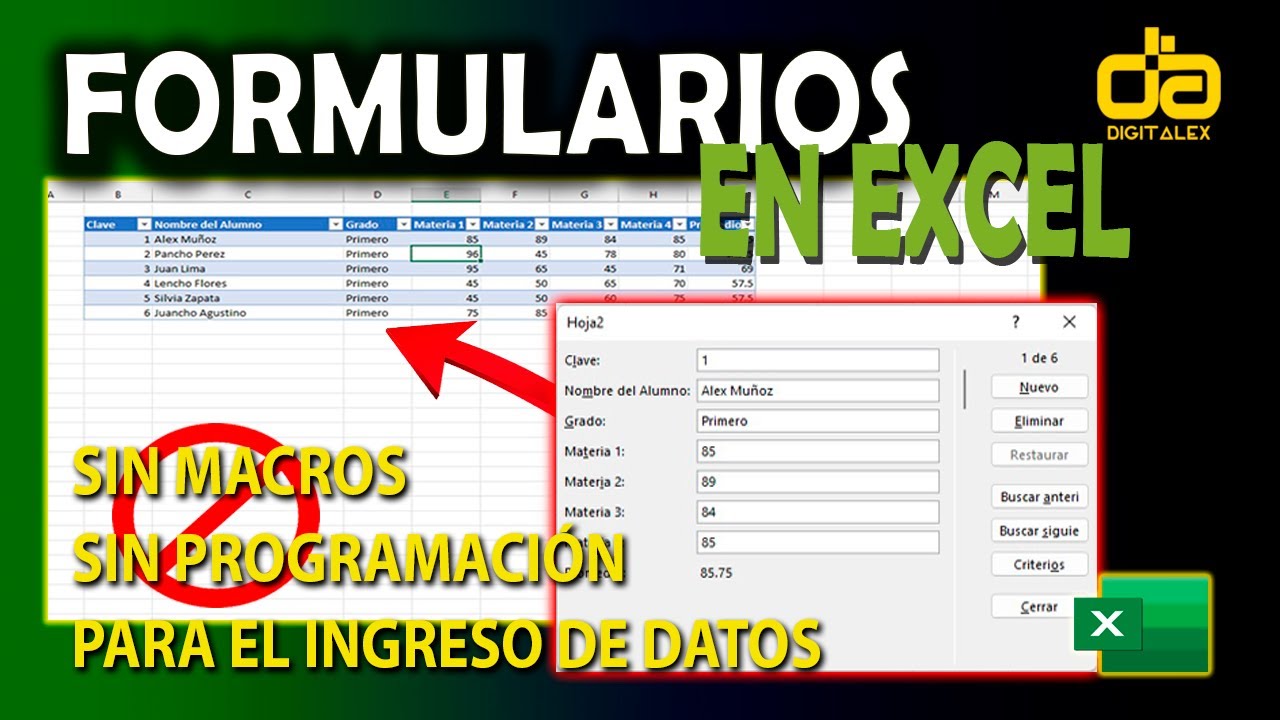 FUNCION PARA INGRESAR DATOS RAPIDAMENTE | como hacer un formulario en Excel para ingresar datos