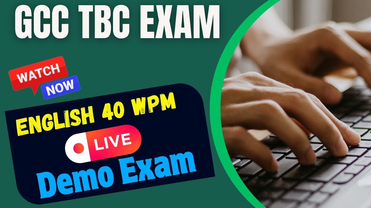 GCC TBC Final Exam | English 40 WPM Live Demo Exam | इंग्लिश 40 डेमो परीक्षा सोडवलेली #gcctbc #gcc