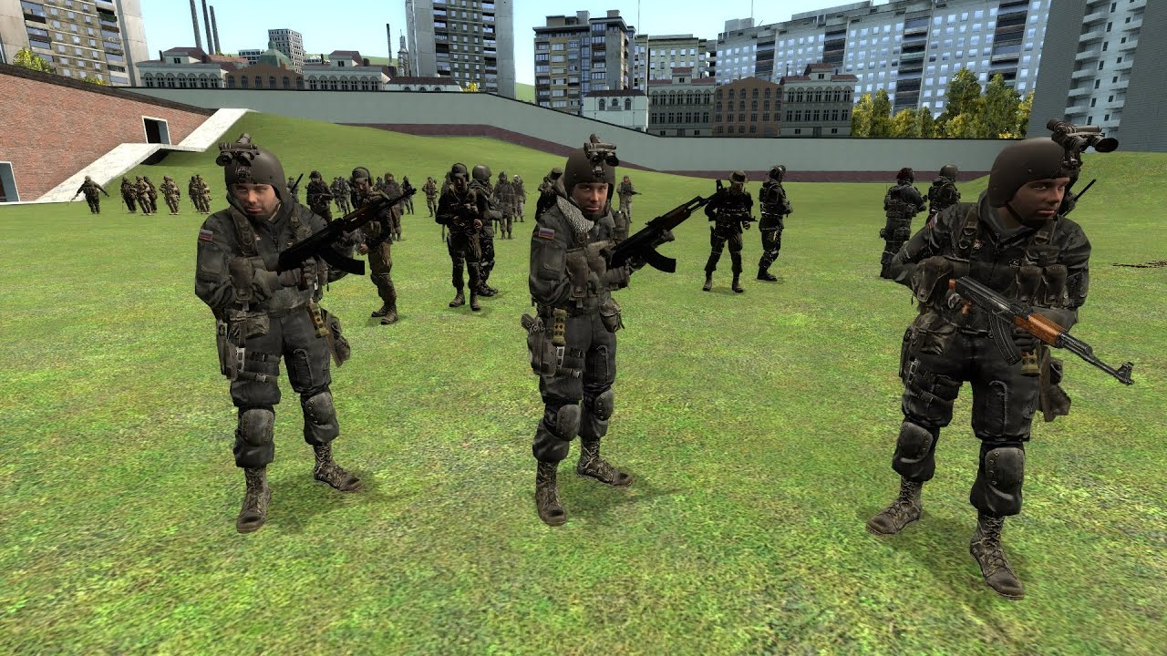 Морпехи,Ультранационалисты,Лоялисты и другие из MW 1- 3  .Garrys mod в steam  .Аддоны